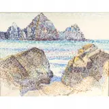 William Gaw, The Northern California Coast, watercolor on paper