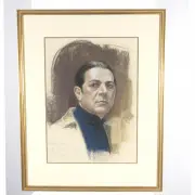 Peter Ilyin, Unfinished Sketch of Haig Patigian, pastel on paper
