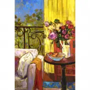 Jae Dougall, India in Paris, oil on canvas