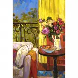 Jae Dougall, India in Paris, oil on canvas
