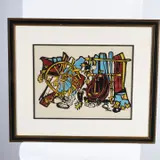 William Gaw, Wagon Wheels, 1960, lithograph