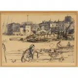 James Whistler, The Black Lion Wharf, 1859, etching