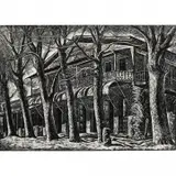 Charles Frederick Surendorf, City Hall, Columbia, linocut