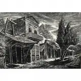 Charles Frederick Surendorf, State Street, Colombia, linocut
