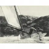 Edward Hopper, The Catboat, plate number fifty-eight