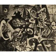 Frederick G. Becker, Jam Session II, engraving on paper