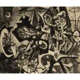 Frederick G. Becker, Jam Session II, engraving on paper