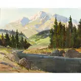 George Sanders Bickerstaff, Landscape, oil on canvas