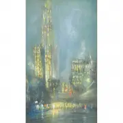 Glen Cooper Henshaw, Nocturnal Cityscape, pastel on paper