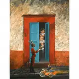 Robert Peluce, The Offerings, acrylic on canvas