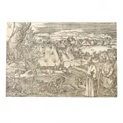 Albrecht Durer, Landscape with Canon, 1518, etching