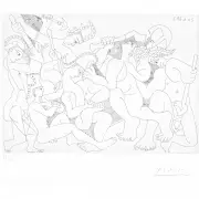 Pablo Picasso, Jeux de Gladiateurs, 1968, etching