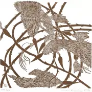 Tom Killion, Red Kelp, woodcut