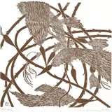 Tom Killion, Red Kelp, woodcut