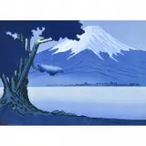 Lilian May Miller, Moonlight on Fujiyama, Japan, 1928, woodblock print
