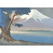 Lilian May Miller, Sunrise on Fujiyama, Japan, 1928, woodblock print
