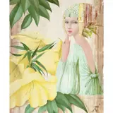 Philippe Augé, Portrait of Woman in Green, oil on canvas