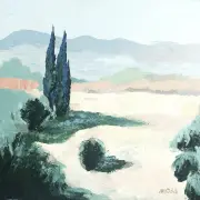 Roger Mühl, Landscape, oil on canvas