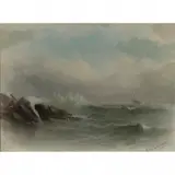 George M. Hathaway, Coastal Scene, circa 19th Century, oil on board