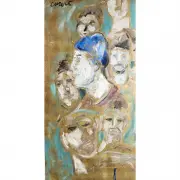 Pascal Cucaro, Abstract Portraits, oil on canvas