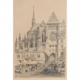 Axel Haig, Rheims Cathedral, The North Transept, 1893, etching