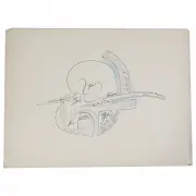 Speech by Saul Steinberg, 1966, color lithograph, sold Jan 2023