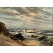 Constantin Westchiloff, Shoreline, oil on canvas