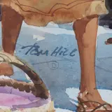 Tom Hill, In the Market, watercolor