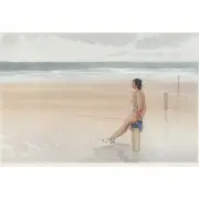 Sir William Russel Flint, Nude Figure at Shore, lithograph
