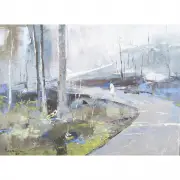 Tantalus by Hiroshi Tagami, 1987, oil on canvas, sold Apr 2023