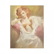 Julian Ritter, Recling Nude, oil on board