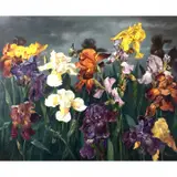 Joseph Sherly Sheppard, Irises, oil on masonite