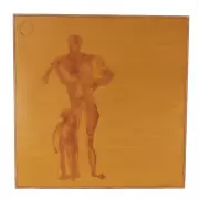 Joe Sam, Man and Child, oil on canvas