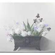 Raymond Hans, Iris and Peonies, 1994, oil on canvas