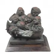 Charles Bragg, Ships of Fools, bronze on wood