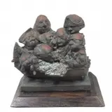 Charles Bragg, Ships of Fools, bronze on wood