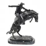 Wooly Chaps by Frederic Remington, bronze, sold Apr 2023