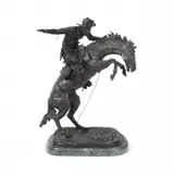 Bronco Buster by Frederic Remington, bronze, sold Apr 2023
