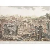 Veduta di Campo Vaccino by Giovanni Battista Piranesi, engraving, sold May 2023
