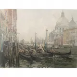 Luigi Kasimir, Venice, Grand Canal, etching