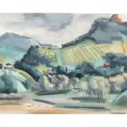 Erle Loran, Southern Minnesota, 1935, watercolor on paper