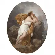 Enrico Fanfani, Helen of Troy Gazing Out to Sea, oil on canvas