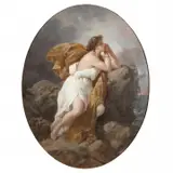 Enrico Fanfani, Helen of Troy Gazing Out to Sea, oil on canvas