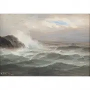 Nels Hagerup, Seascape, oil on canvas