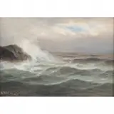 Nels Hagerup, Seascape, oil on canvas
