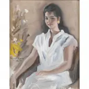 Federico Aguilar Alcuaz, Granddaughter of Doa Letty del Rosario, 1986, oil on canvas