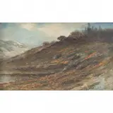 A. D. M. Cooper, Hillside View Landscape, 1914, oil on canvas