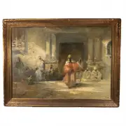 The Oriental Stranger by Douglas Arthur Teed, 1928, oil on panel, sold Jul 2023