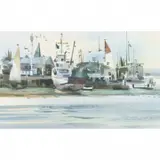 Rex Brandt, Inner Harbor, Newport Beach, 1973, watercolor