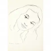 Francis Picabia, Portrait of Lady, ink on paper